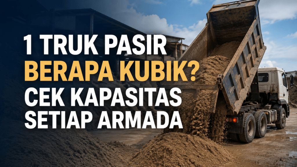 1 Truk Pasir Berapa Kubik? Cek Kapasitas Setiap Armada