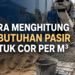 Cara Menghitung Kebutuhan Pasir untuk Cor per m³